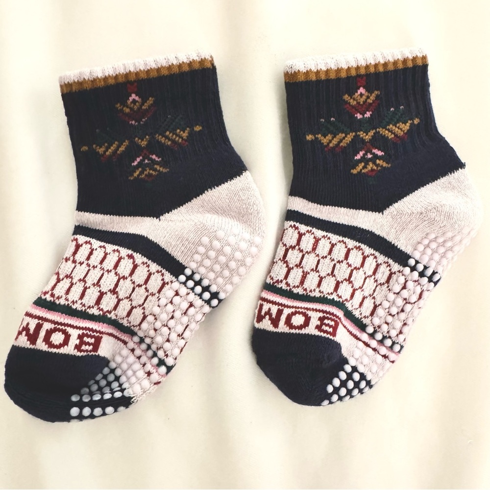 Bombas Toddler Snowflake Gripper Socks, 2-pack